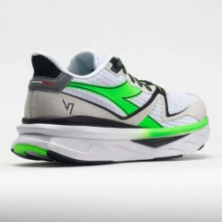 Diadora Atomo V7000 Men's White/Green Fluo/Black -Fashion Shoe Store 049499 6