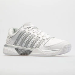 K-Swiss Hypercourt Express Leather Women's White/Silver/Glacier Gray -Fashion Shoe Store 113359 5