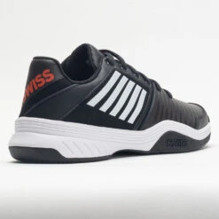 K-Swiss Court Express Men's Jet Black/White/Spicy Orange -Fashion Shoe Store 116677 6