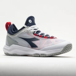 Diadora Blushield Fly 4+ Men's White/Blue Corsair/Fiery Red -Fashion Shoe Store 117031 5