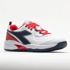 Diadora Challenge 5 SL Junior White/Blue Corsair/Fiery Red -Fashion Shoe Store 121359 5