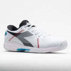Diadora Trofeo AG Pickleball Men's White/Black/Blue Jewel -Fashion Shoe Store 370025 5