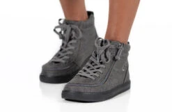 FINAL SALE - Charcoal Jersey BILLY Street High Tops -Fashion Shoe Store BK21310 021 studio standing 2 940x614 38e02eb6 7a4a 440c ac4a fd26f17e656a