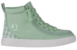 FINAL SALE - Green Gingham BILLY Classic Lace High Tops -Fashion Shoe Store BK22100 330 side 940x614 870e3720 925a 4be8 8dd9 2adfd124e86d