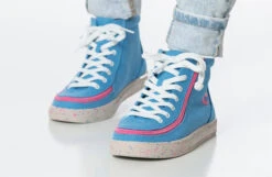 FINAL SALE - Blue/Pink Speckle BILLY Classic Lace High Tops -Fashion Shoe Store BK22100 420 studio standing 2 940x614 63e7539e 5f64 422d b79c a5233b06e534