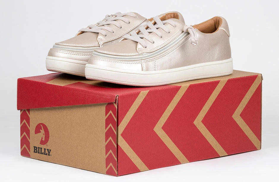 FINAL SALE - Women's Champagne BILLY Sneaker Low Tops 8 FINAL SALE - Women's Champagne BILLY Sneaker Low Tops - Image 6