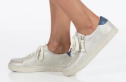 FINAL SALE - Women's White (Navy Mustache) BILLY Sneakers -Fashion Shoe Store BW22128 101 studio standing 1 940x614 9f790290 c125 41f9 9bf3 ef8f649a11a4