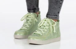 FINAL SALE - Women's Cucumber Green BILLY Sneaker Lace Mid Tops -Fashion Shoe Store BW22135 330 studio standing 2 940x614 9b5e321e 66f4 449a 875d 02b749d31fba