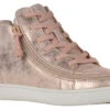 FINAL SALE - Women's Rose Gold BILLY Sneaker Lace Mid Tops -Fashion Shoe Store BW22135 680 45 lateral 940x614 f946a8a2 73de 43e7 b863 82a7ddbead83