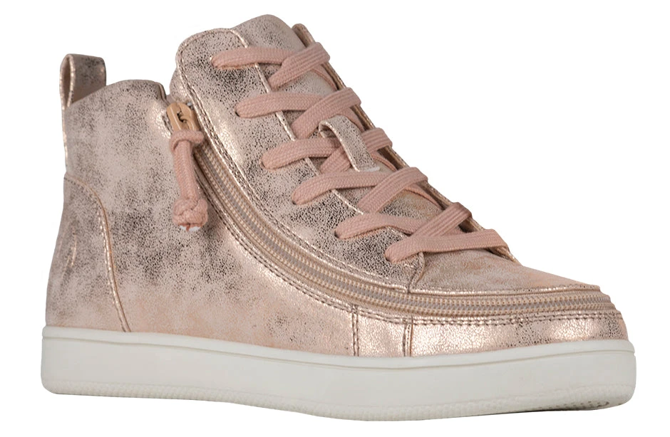 FINAL SALE - Women's Rose Gold BILLY Sneaker Lace Mid Tops 3 FINAL SALE - Women's Rose Gold BILLY Sneaker Lace Mid Tops